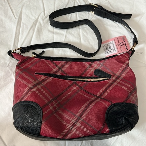 Highland Plaid Bonded Leather Purse - Picture 2 of 10
